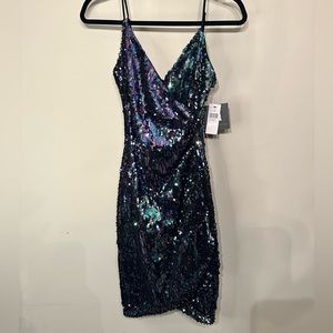 In San Francisco Spaghetti Strap V-Neck dress